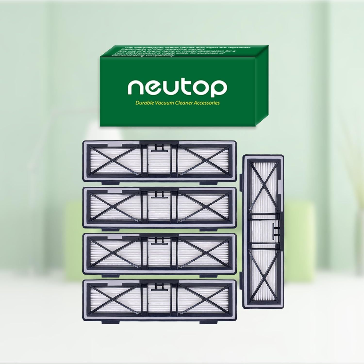 Gray Replacement H12 HEPA ilters Compatible with Neato D10, D9, D8, D7, D6, D5, D4, D3, Robotic Vacuum Cleaners, 5-Pack. - Image 6