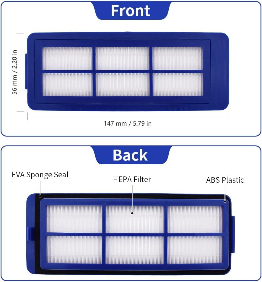 Replacement Parts Compatible with euy RoboVac 11S Max, 30C Max, G10, G20, G30, G30 Edge/Hybrid, Accessories with 2 Rollers 4 ilters 8 Side Brushes. - Image 2