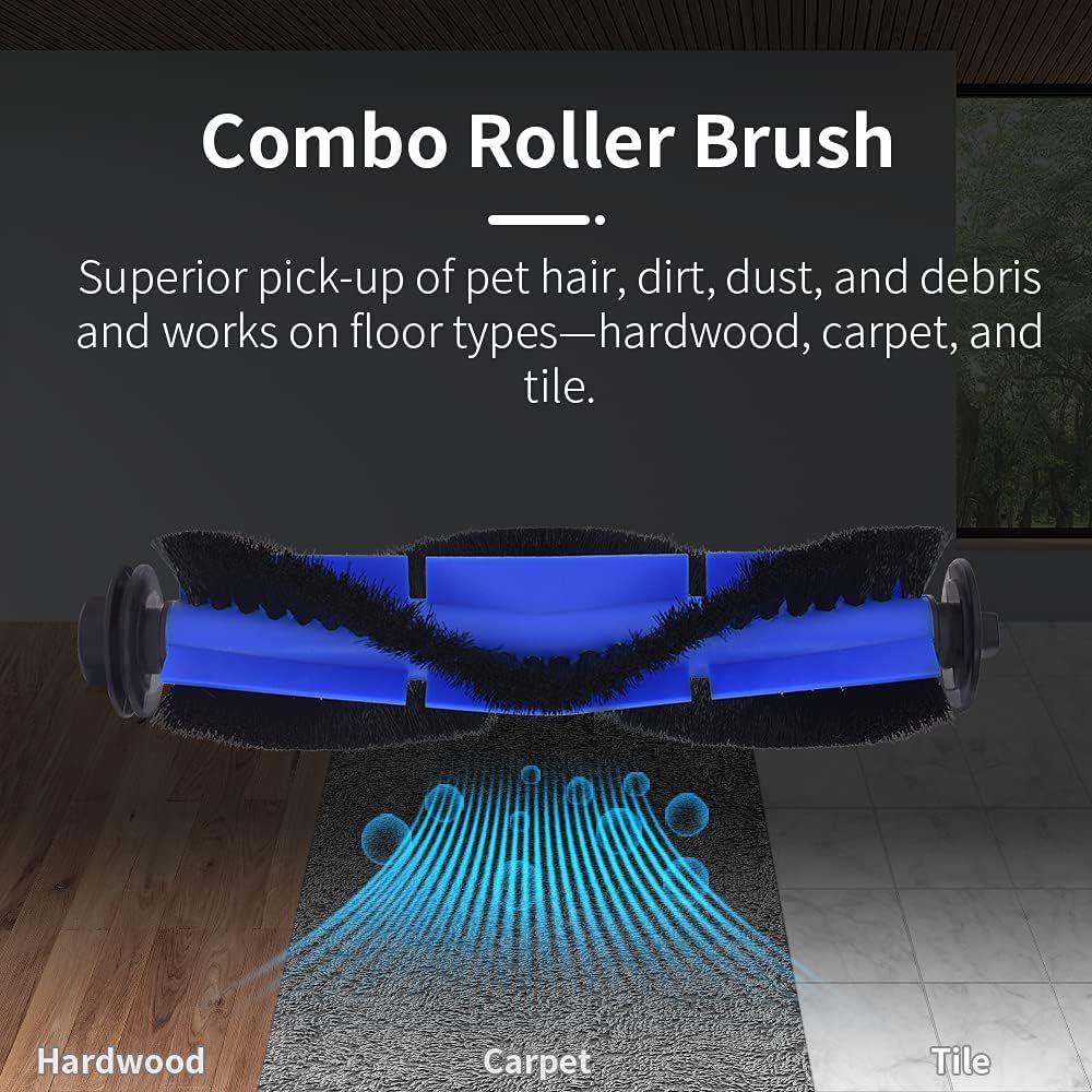 Replacement Parts Compatible with euy RoboVac 11S Max, 30C Max, G10, G20, G30, G30 Edge/Hybrid, Accessories with 2 Rollers 4 ilters 8 Side Brushes. - Image 3