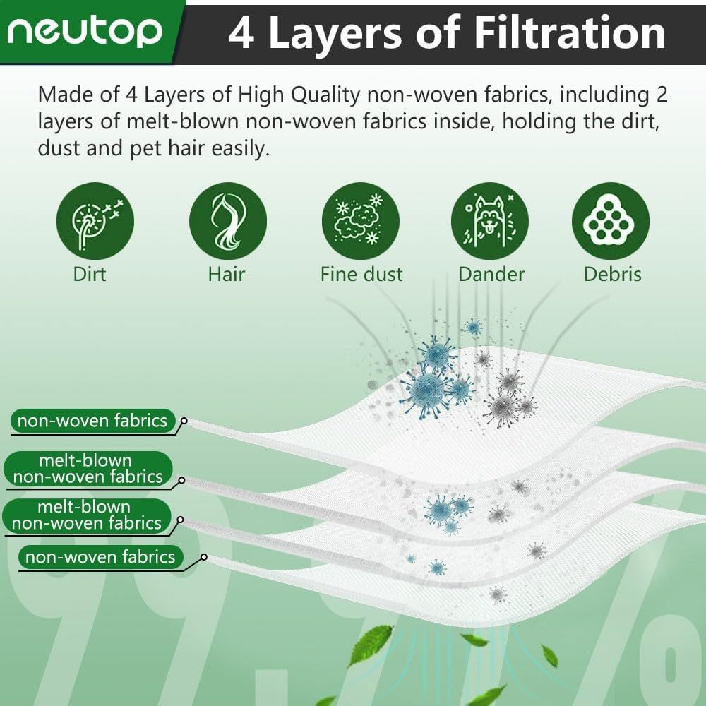 Replacement Disposable Dust Bags Compatible with Ecovacs Deebot T8, T8+, N8+, N8 Pro+, N10 Plus, Robot Vacuums, 9-Pack. - Image 6
