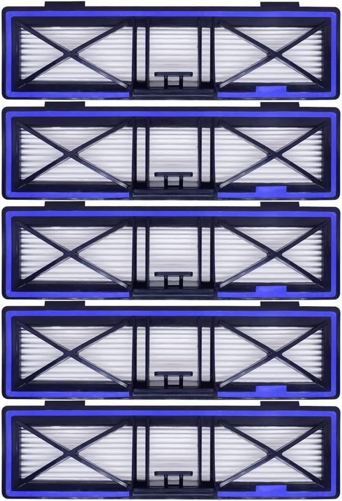 Blue Replacement H12 HEPA ilters Compatible with Neato D10, D9, D8, D7, D6, D5, D4, D3, Robotic Vacuum Cleaners, 5-Pack. - Image 1
