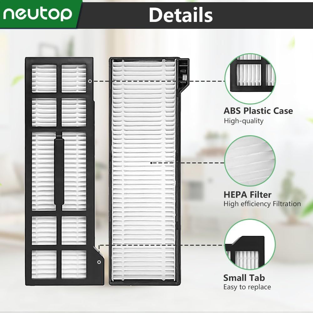 Hepa ilter Replacement Set, Compatible with euy X10 Pro Omni, Robot Vacuum Accessories Parts, 8-pack - Image 3