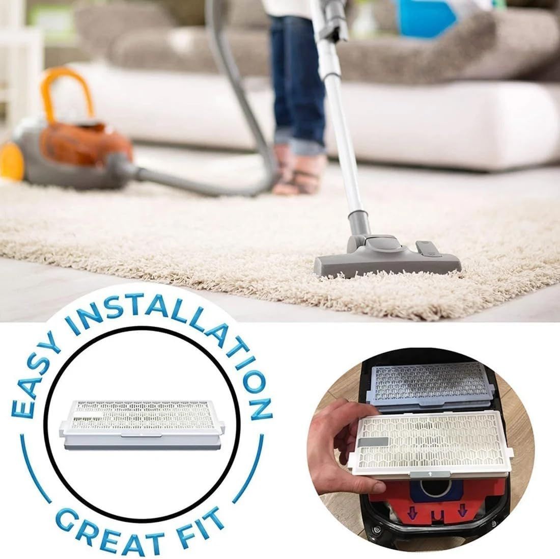 AirClean S-HA 50 Replacement ilter or Miele Complete C2/C3 Compact C1/C2 S4 S5 S6 S8 Vacuum Cleaners, Compare to HEPA AirClean S-AA 50,S-AAC 50 - Image 5