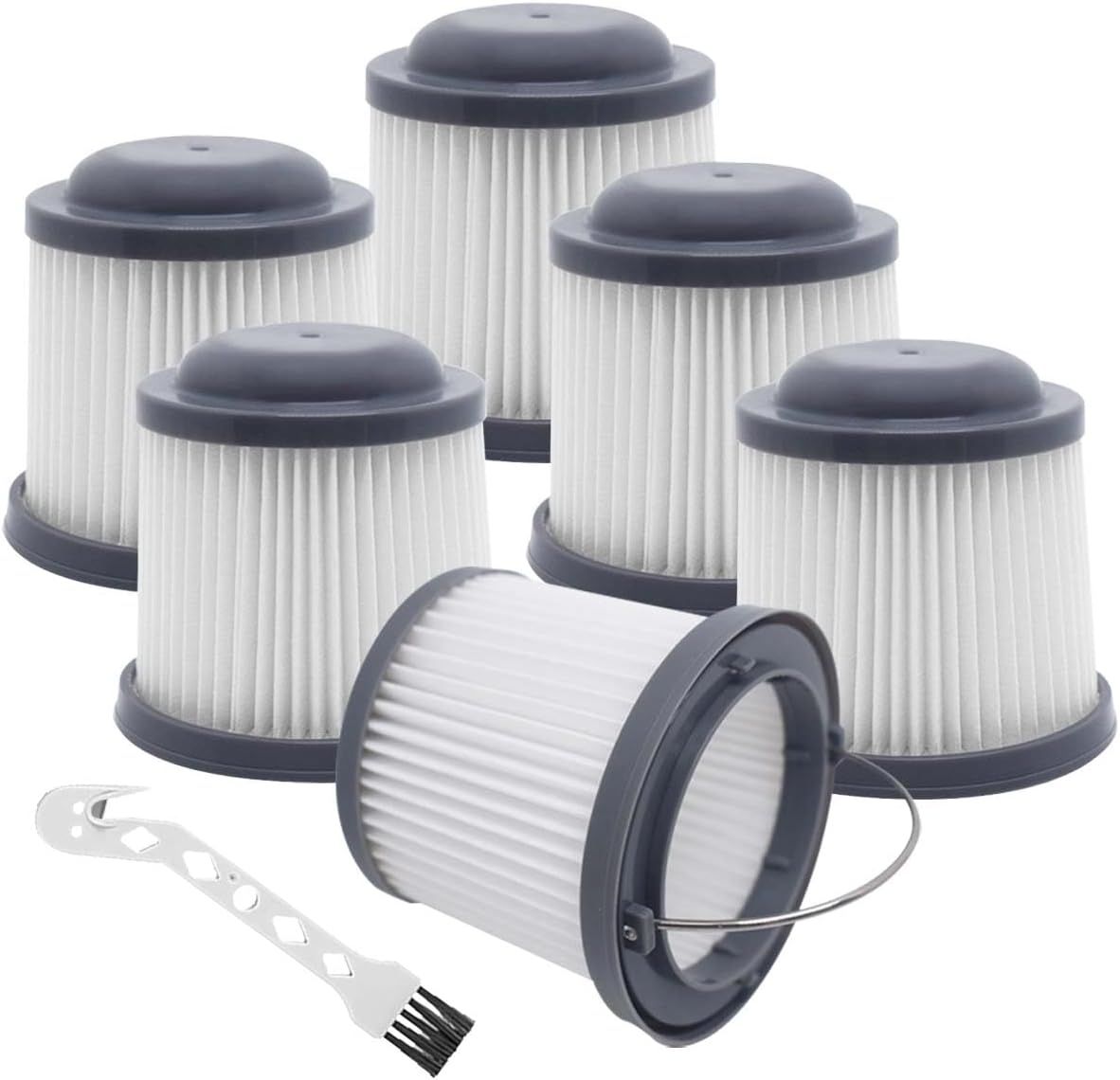 6 Pack PV110 Replacement Handheld Vacuum ilters: Compatible with Black and Decker Cordless Pivot Vac BDH2000PL BDH2020L PHV1410 PHV1810 PHV1210 BDH1620LH Handheld Vacuum, Part # 90552393 - Image 1