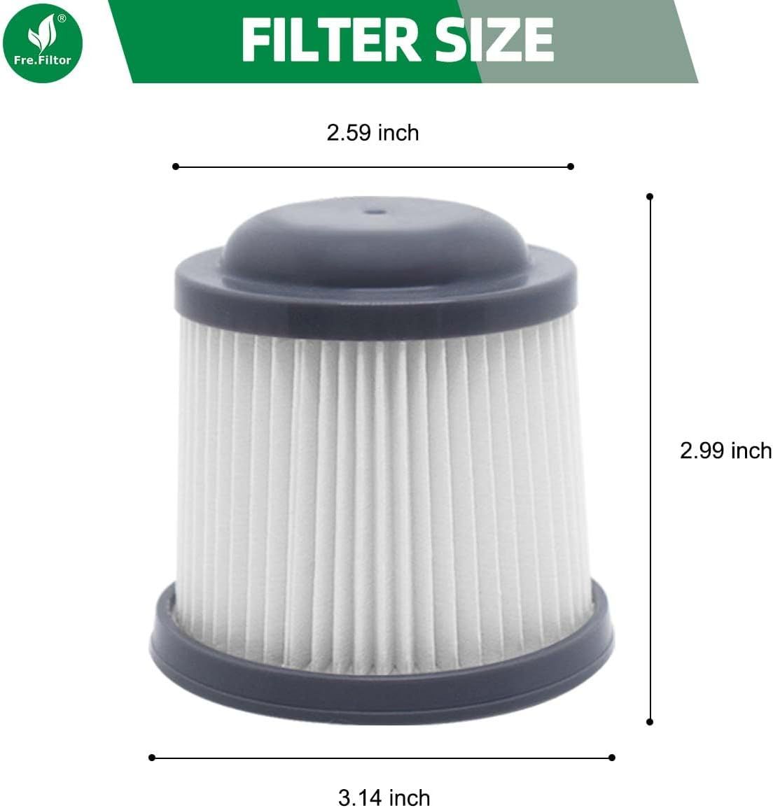 6 Pack PV110 Replacement Handheld Vacuum ilters: Compatible with Black and Decker Cordless Pivot Vac BDH2000PL BDH2020L PHV1410 PHV1810 PHV1210 BDH1620LH Handheld Vacuum, Part # 90552393 - Image 2