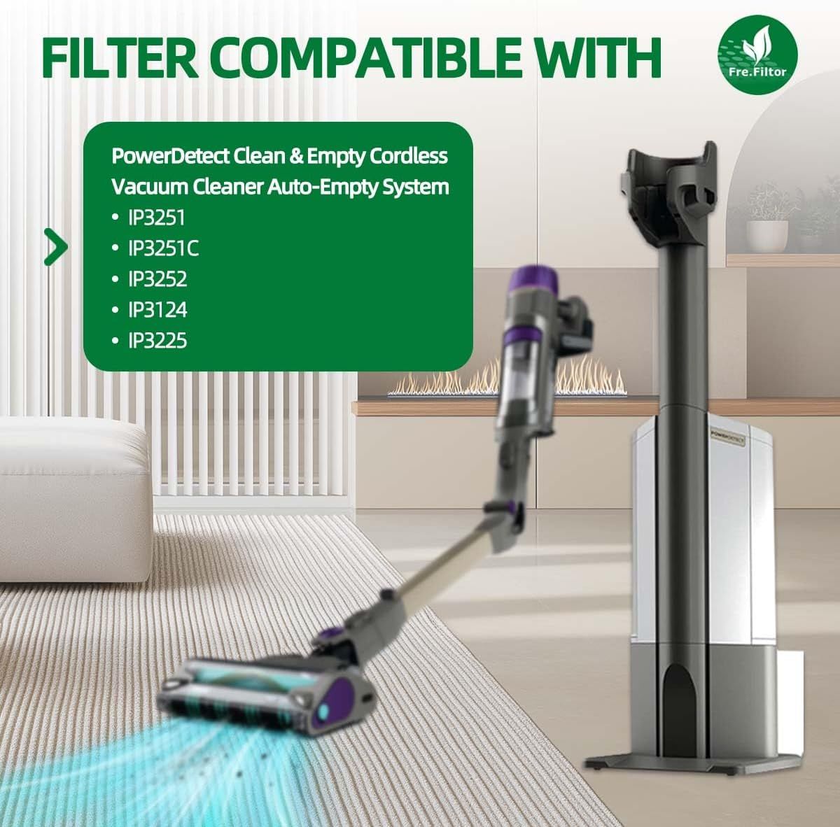 ilter Replacement or Shark IP3251 IP3251C IP3252 IP3124 IP3225 IP3251UKT PowerDetect Clean & Empty Cordless Vacuum Cleaner - Washable/Reusable ilter or Dust, Sawdust, Dander, Pet Hair - Image 4