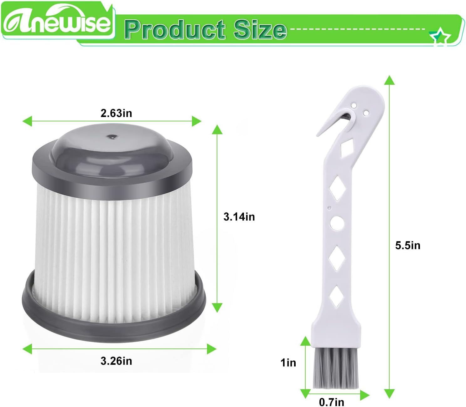 PV110 ilter Replacement or Black and Decker Pivot Vac PHV1810 BDH2000PL PHV1210 PHV1410 BDH2020LH BDH1620LH Handheld Vacuum, Part # PV110, 4 Pack PV110 HEPA ilter - Image 2