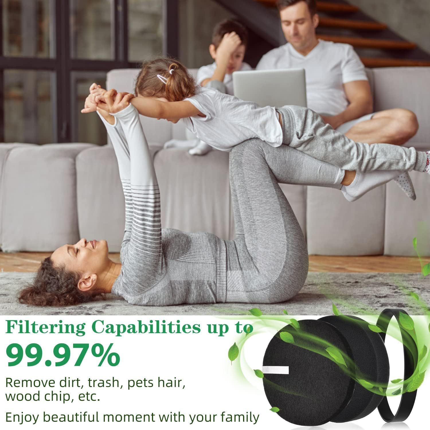 ilter and Belt Replacement or Bissell 2258 2492 2252 2254 2489 2486 2260 or Cleanview Powerliter Swivel Rewind Pet Vacuum Cleaner, 2+4 Pack, Compare to Part #3031120, 1608225 & 1601972 - Image 7