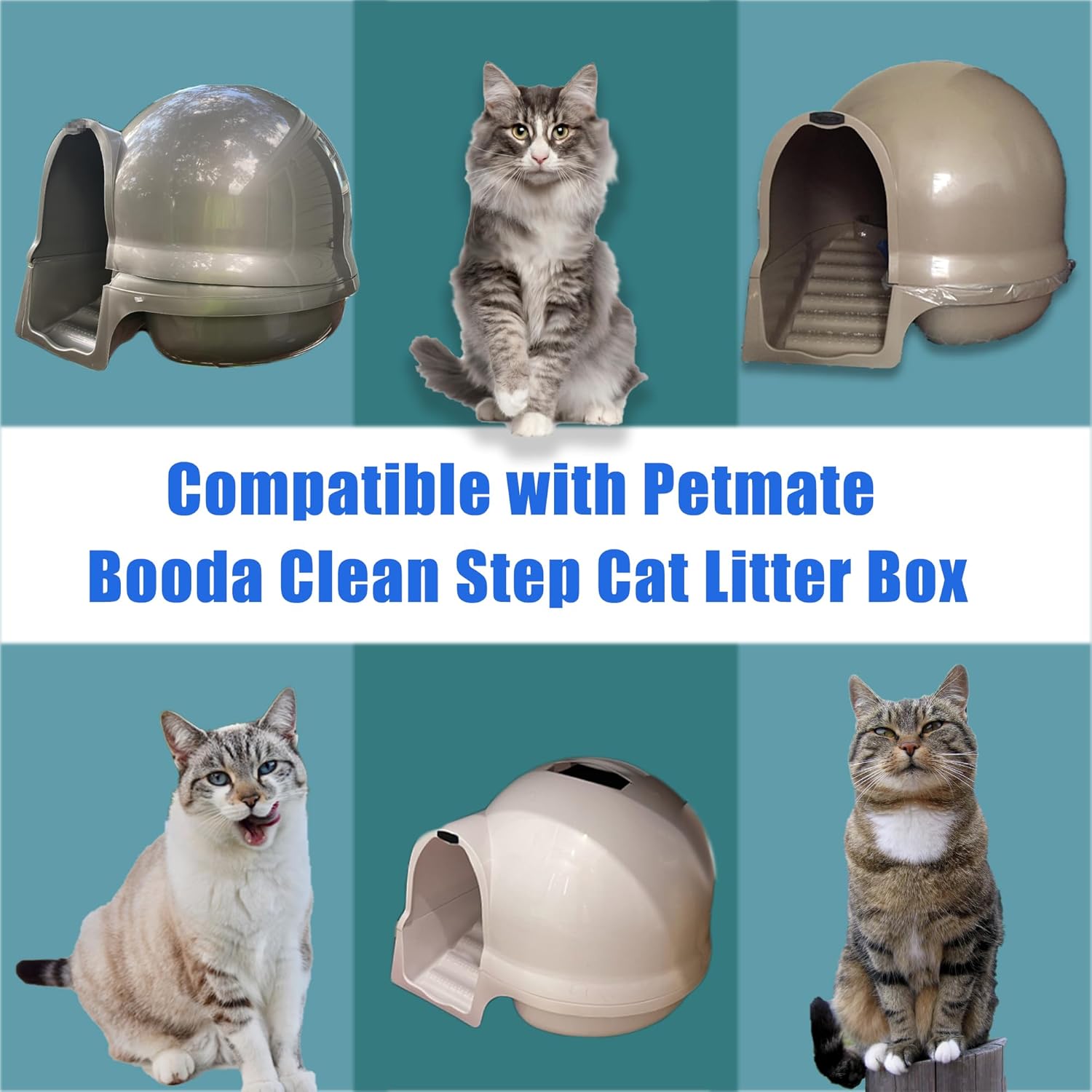 Carbon Filters Compatible with Petmate Booda Clean Step Cat Litter Box - Thickened and Durable Activated Charcoal Filters, Absorb Odors/Control Damp from Pets/Keep Home Fresh (6 Pack) - Image 2