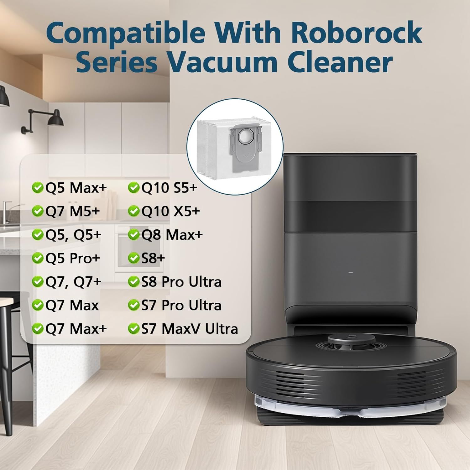16 Packs Q10 Q7 Q5 Bag Replacement or  Q10 S5+, Q7 M5+, Q5 Max+, 3.6L Vaccum Bag or Q10 X5+, Q5+, Q5 Pro+, Q8 Max+, Q7+, Q7 Max+, S8+, S8 Pro Ultra, S7 Pro Ultra, S7 MaxV Ultra - Image 3