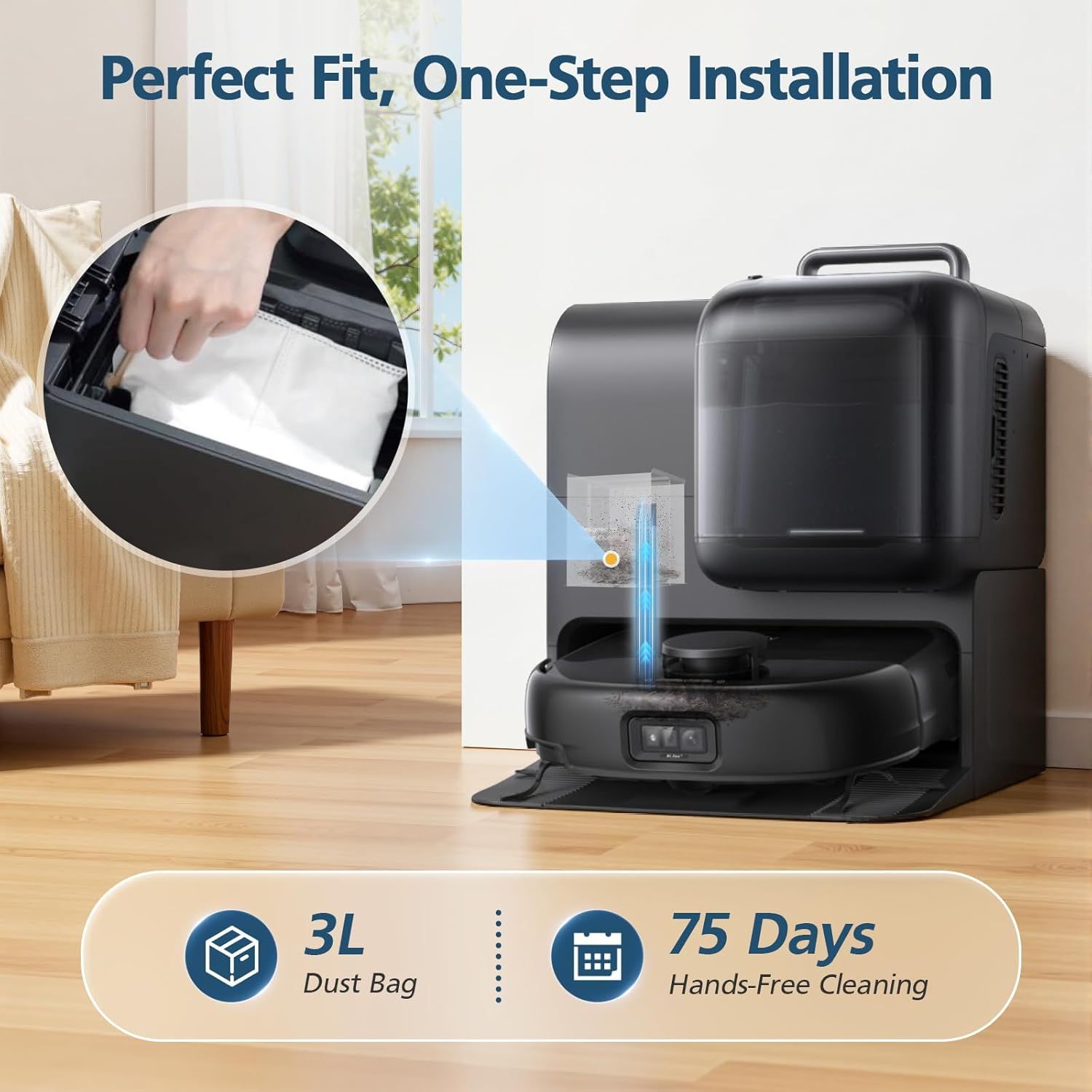 E25 / E28 Dust Bag, 20 Pcs Vacuum Bags or Euy E25, E28, E20, C28 Robot Vacuum, 3L Large Capacity Replacement Bags, Leak-Proo - Image 8