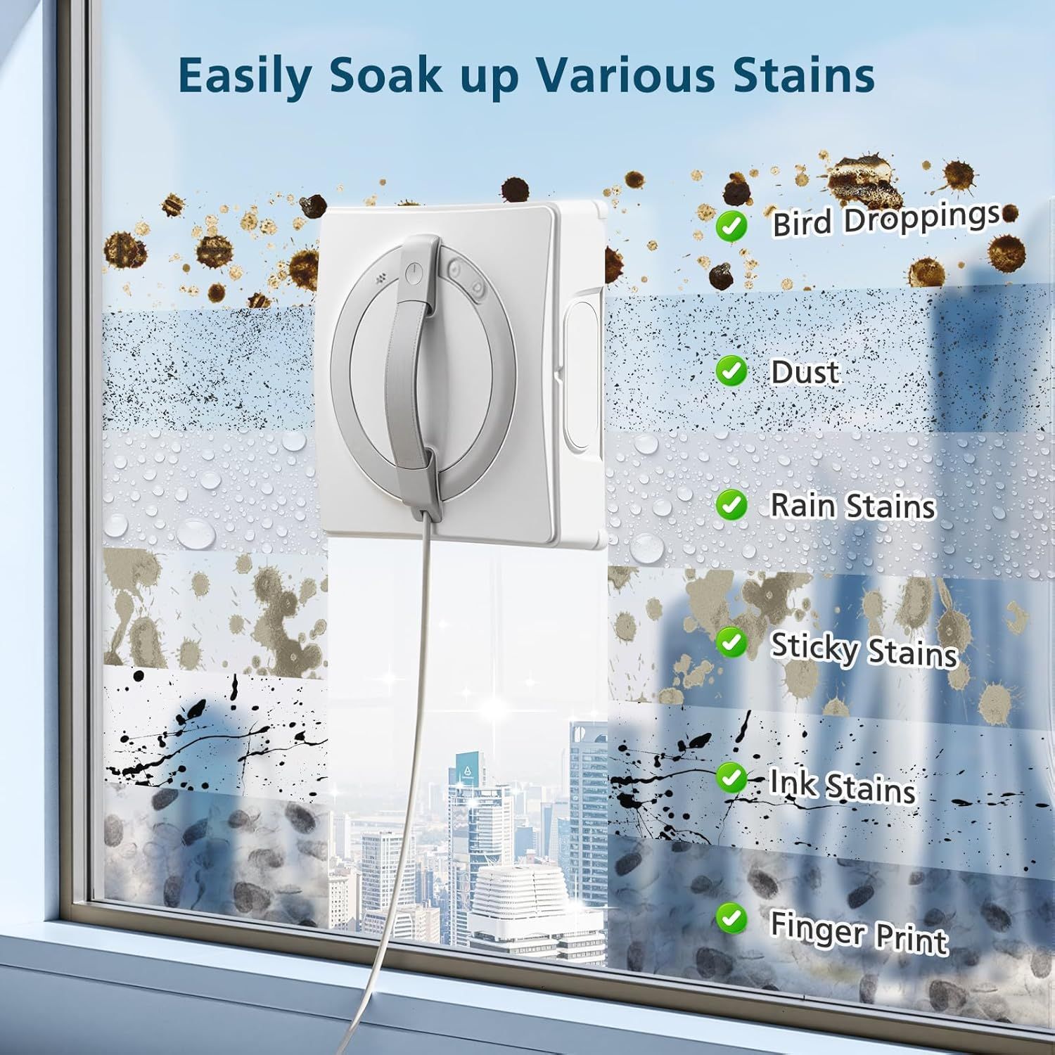 16 Pack Cleaning Rags or ECOVACS Winbot W2 PRO Omni / W2 PRO, W1 Pro / W2 / W1 / W2 Omni Window Cleaning Robot, Washable Microiber Mop Pad Window Cleaning Replacement Accessories Mop Cloth - Image 5