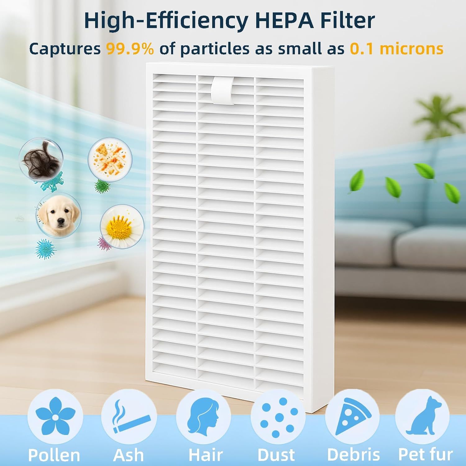 Accessories Kit or ROPVACNIC S1, or Tipdiy G90, or betboyles V75S, or VIPSUN Z1, or PrettyCare C2 Robot Vacuum Replacement Parts, 10 Side Brush, 6 HEPA ilter, 6 Mop Pad - Image 3