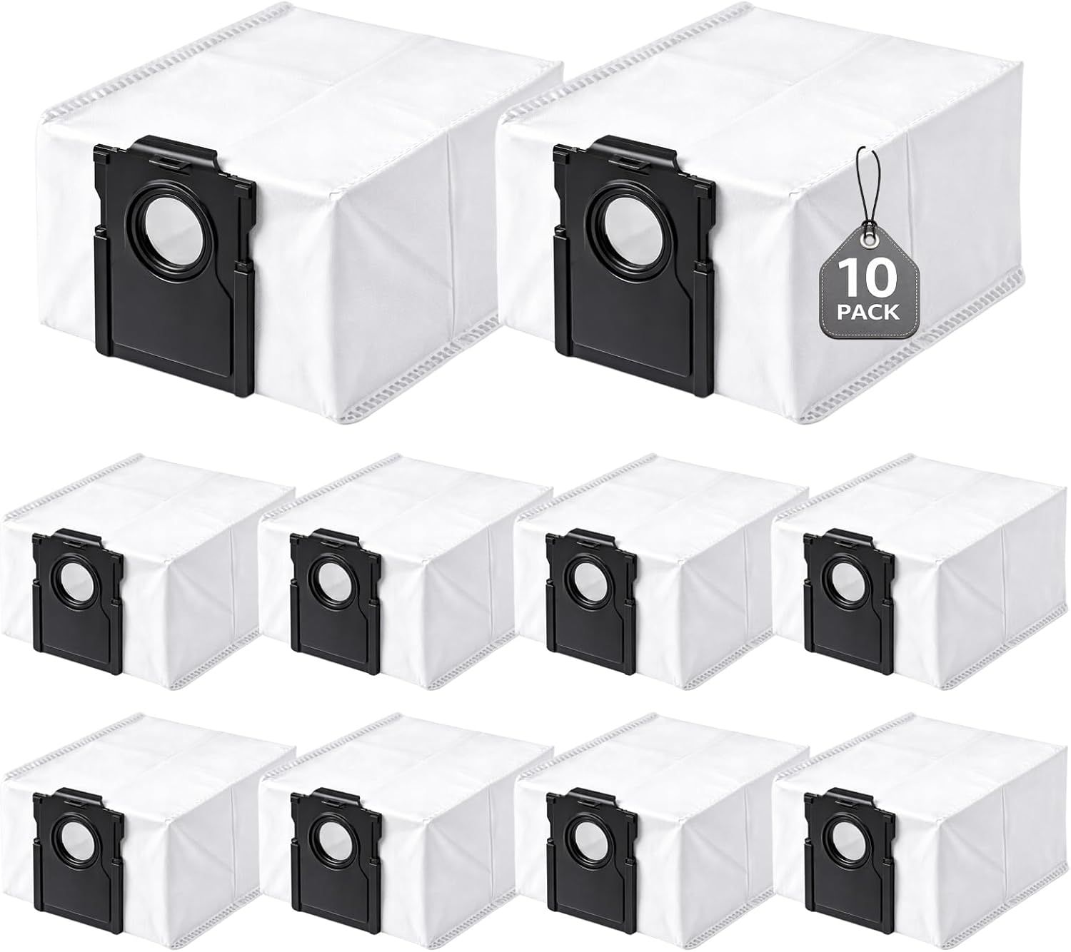 10-Pack 4-Liter Dust Bags Compatible with Dreame D10 Plus Gen 2 Robot Vacuum (RLD32GD), 10 × 4L Disposable Replacement Vacuum Bags - Image 1