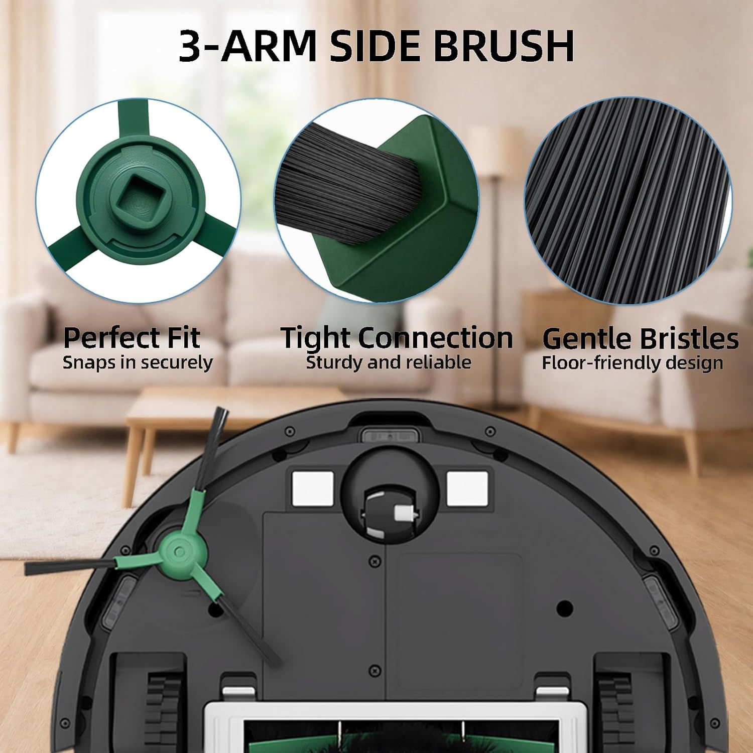Accessories Kit Compatible with iRobot Roomba 104/105 Vac & Combo, Essential Q0120, Q0520, Y0110, Y0140, Q011 Robot Vacuum Replacement Parts,2 Main Brush, 8 Side Brush, 8 HEPA ilter (18 Pack) - Image 7