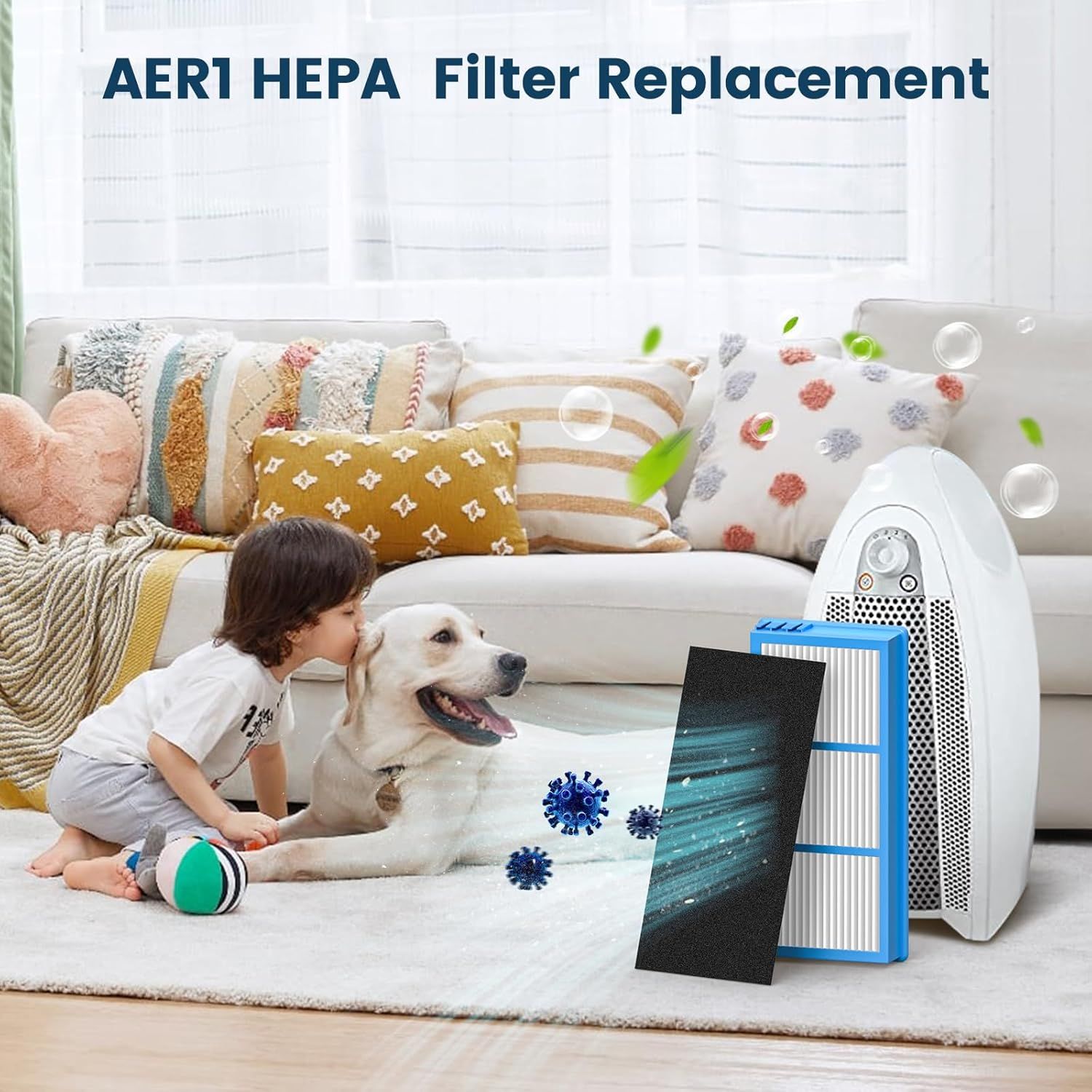 Aer1 ilter Replacement or Holmes Air Puriiers AER1 Type Total Air ilter Replacement ilters or HAP30AT and HAP242-NUC, 2 True HEPA ilters + 4 Carbon Booster ilters - Image 7