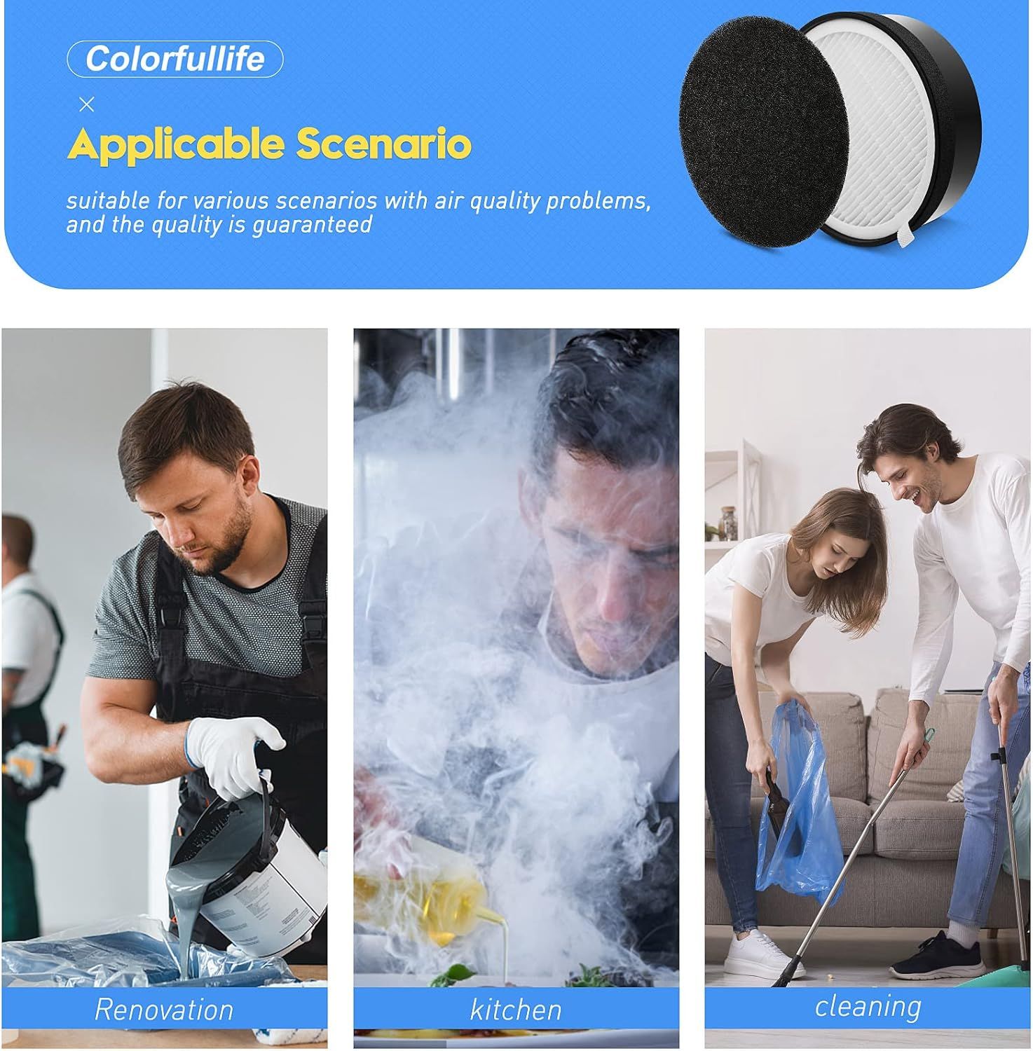 3 Pack LV-H132 Replacement ilter Compatible with LEVOIT LV-H132 Air Puriier ilter Replacement, H13 True HEPA ilter, Activated Carbon ilter, Pre ilters, Part # LV-H132-R - Image 6