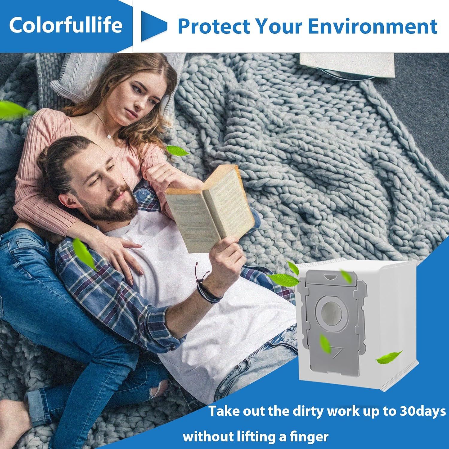 12 Pack Vacuum cleaner bags or irobot Roomba i7 i7+ i8 i8+ i3 i3+ i4 i4+ i6 i6+ j7 j7+ s9 s9+, i and s and j Series Clean Base Automatic Dirt Disposal Bags - Image 5