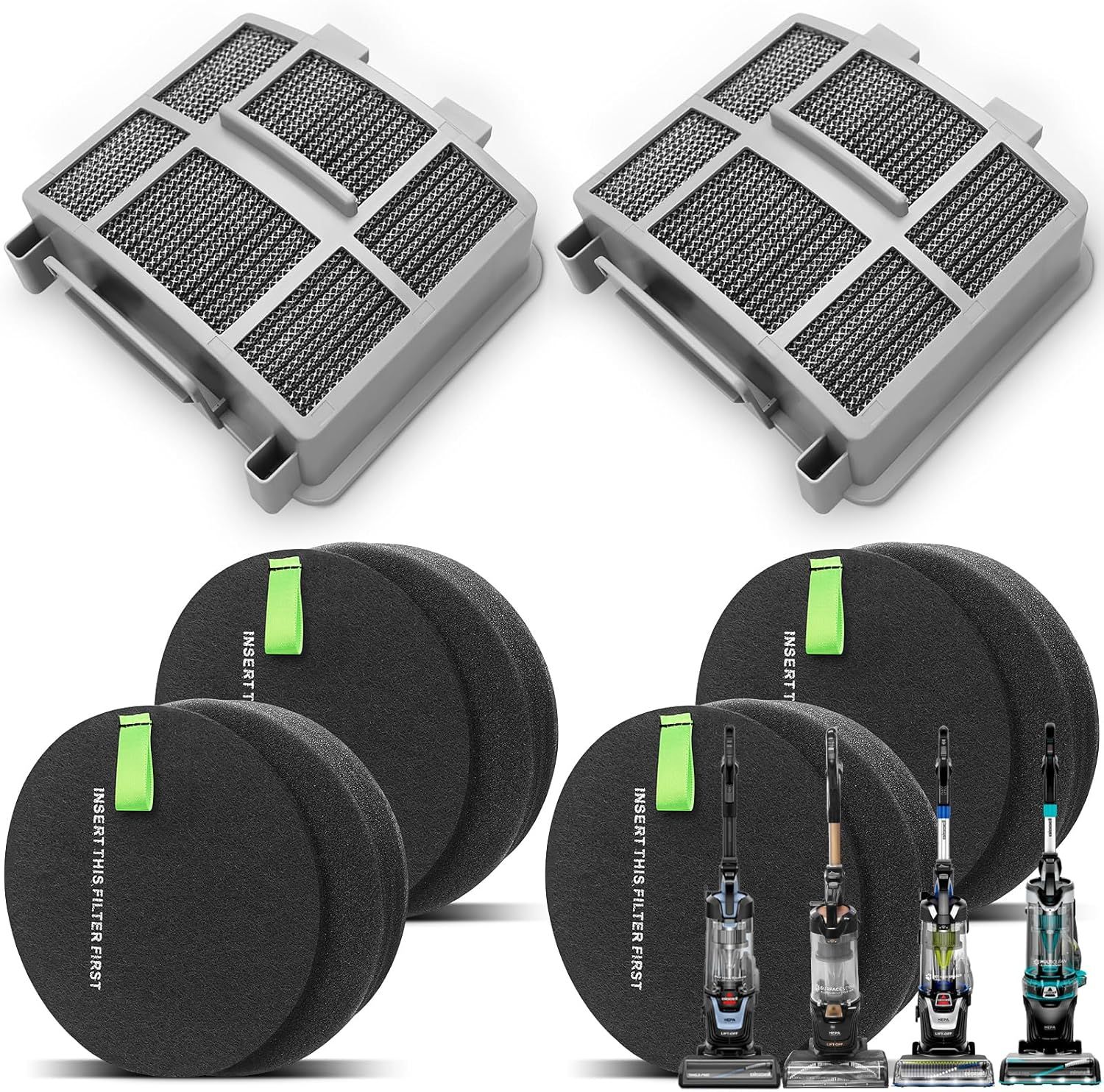 39883 3418 3402 3774 ilter or Bissell Pet Hair Eraser 39883 3774 3774 3774G 3775 SuraceSense Pet 3418 3415 MultiClean Rewind 3402 3409 PowerLite 3404 Vacuum Cleaners, 1635630&1635629 - Image 1