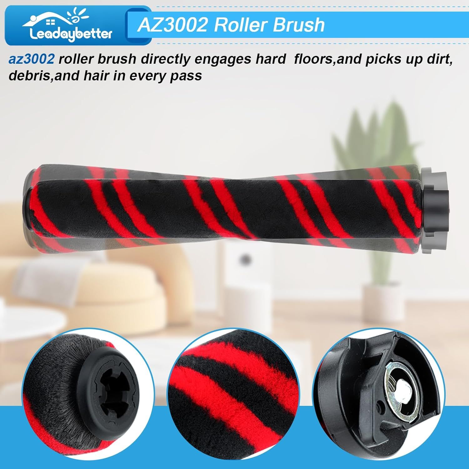 AZ3002 LA702 LA700 Replacement or Shark AZ3002 AZ3000 AZ3000W LA702 LA700 LA555 Stratos DuoClean Powerins Upright Vacuum，Accessories Kit Includes 1 Brush Roll +2 Belt - Image 3