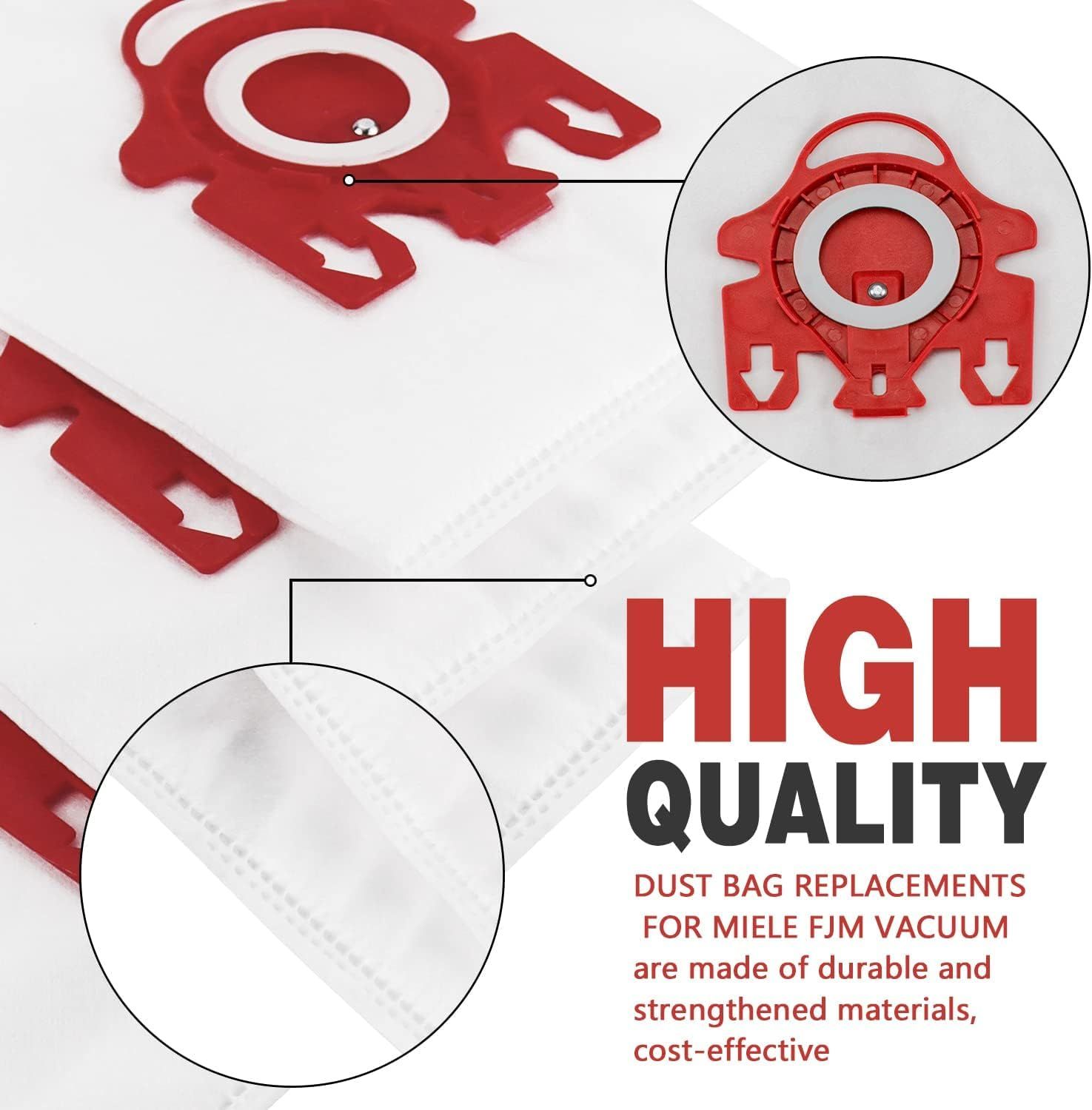 3D Airclean Dust Bags Replacement or Miele JM Vacuum Compact C2 Compact C1 Complete C1 S241 S290 S300i S500 S700 S4 S6 Series (Pack o 10) with 3 Motor Protection ilters 3 Air.Clean ilters - Image 4