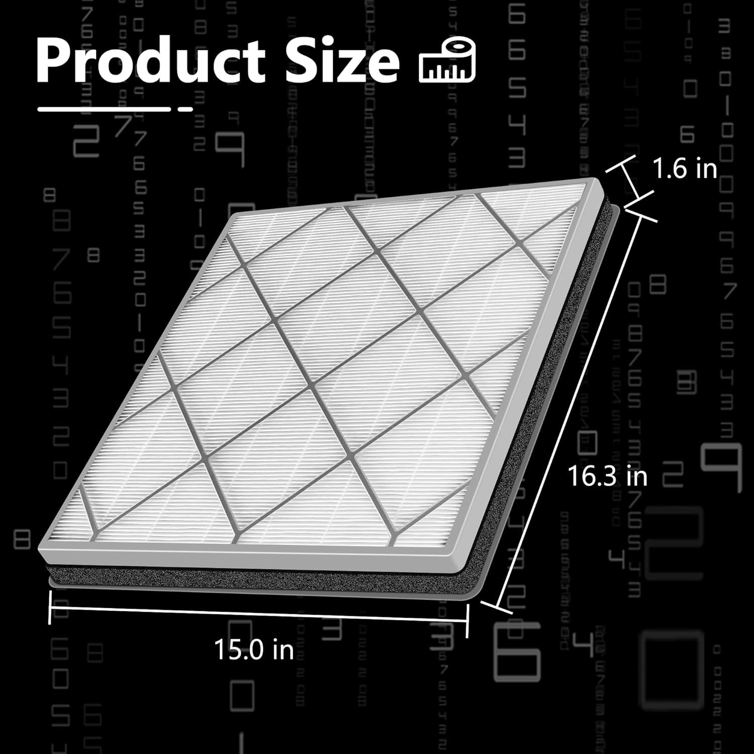 HE400 HE401 ilter Replacement or Shark Air Puriier 4 an, Compatible with Shark HE400 HE401 HE402 HE405 Air Models, Main ilter, Replace Part # HE4KPET By - Image 2