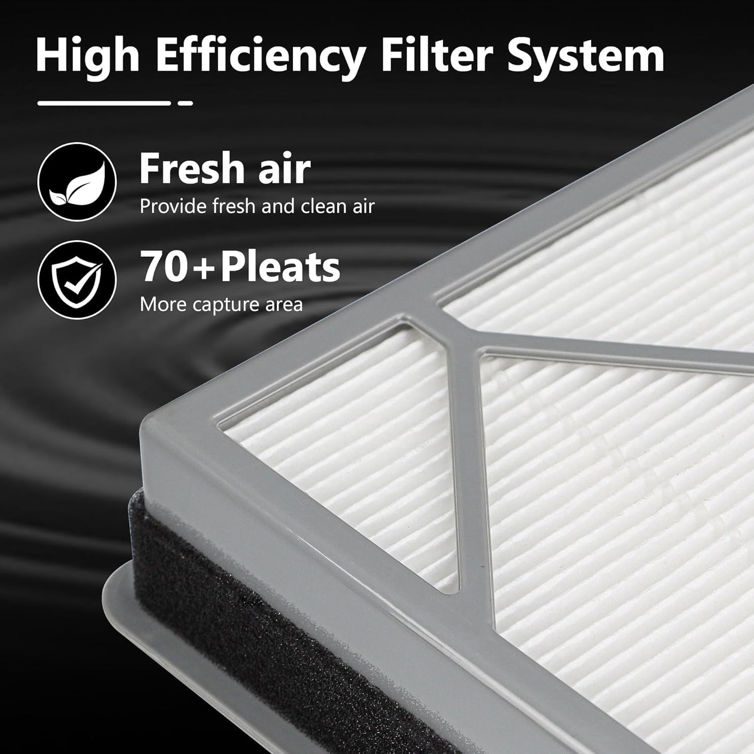 HE400 HE401 ilter Replacement or Shark Air Puriier 4 an, Compatible with Shark HE400 HE401 HE402 HE405 Air Models, Main ilter, Replace Part # HE4KPET By - Image 3