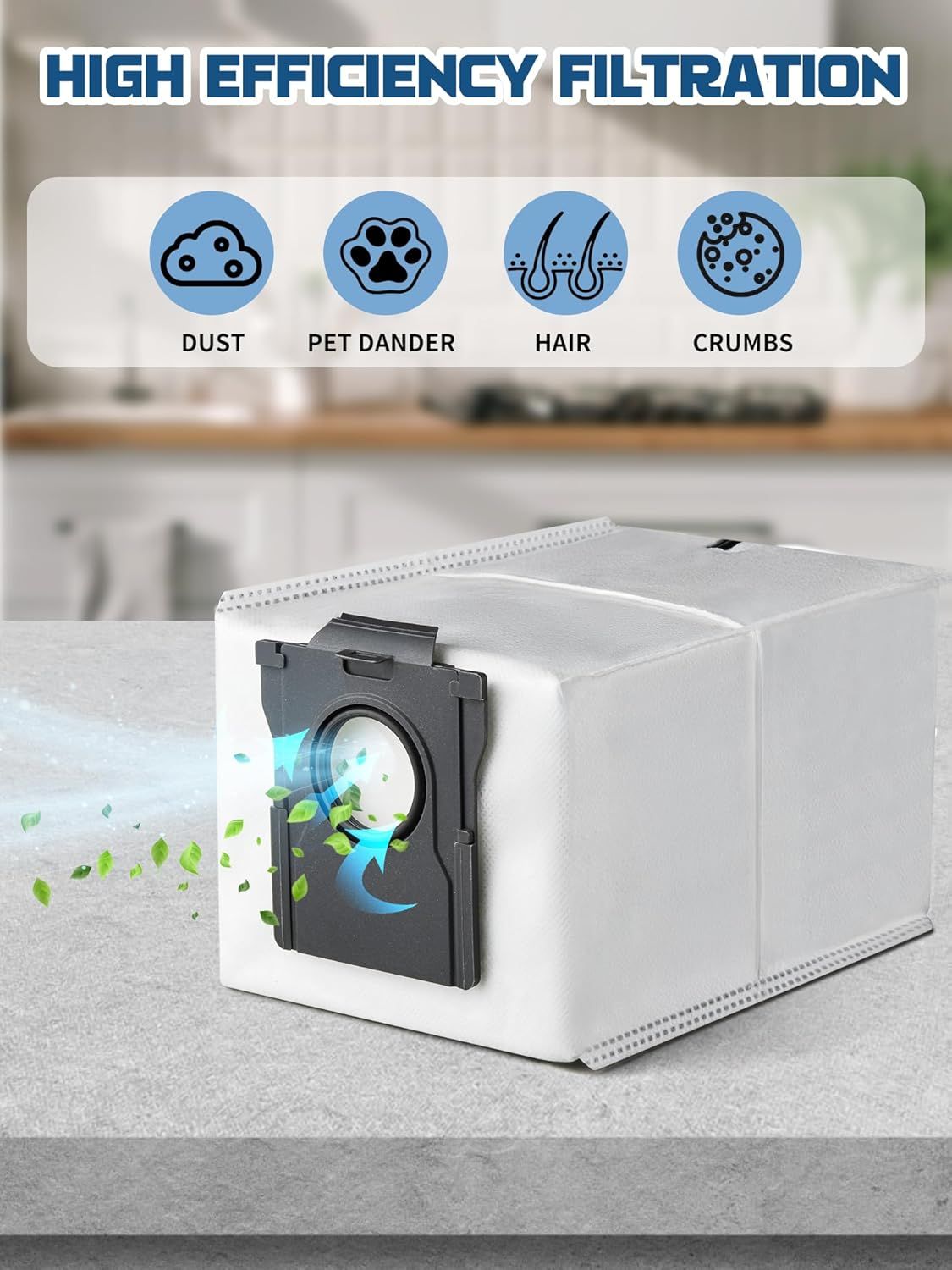Reusable Dust Bags or Dreame X50 Ultra Series/Aqua10 Series / L50 Ultra / L40s Ultra / L40s Ultra AE / L40s Ultra CE / L10s Ultra Gen2, 3.2L, 3 Pack - Image 5