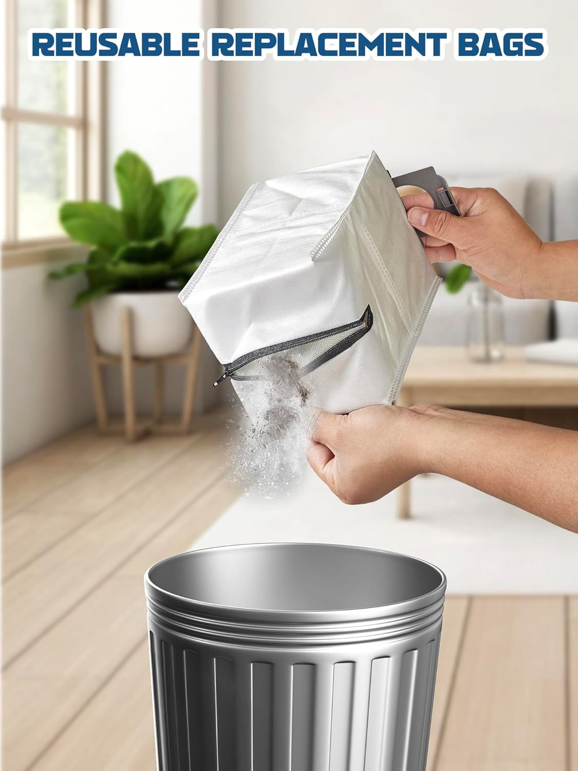 Reusable Dust Bags or Dreame X50 Ultra Series/Aqua10 Series / L50 Ultra / L40s Ultra / L40s Ultra AE / L40s Ultra CE / L10s Ultra Gen2, 3.2L, 3 Pack - Image 6
