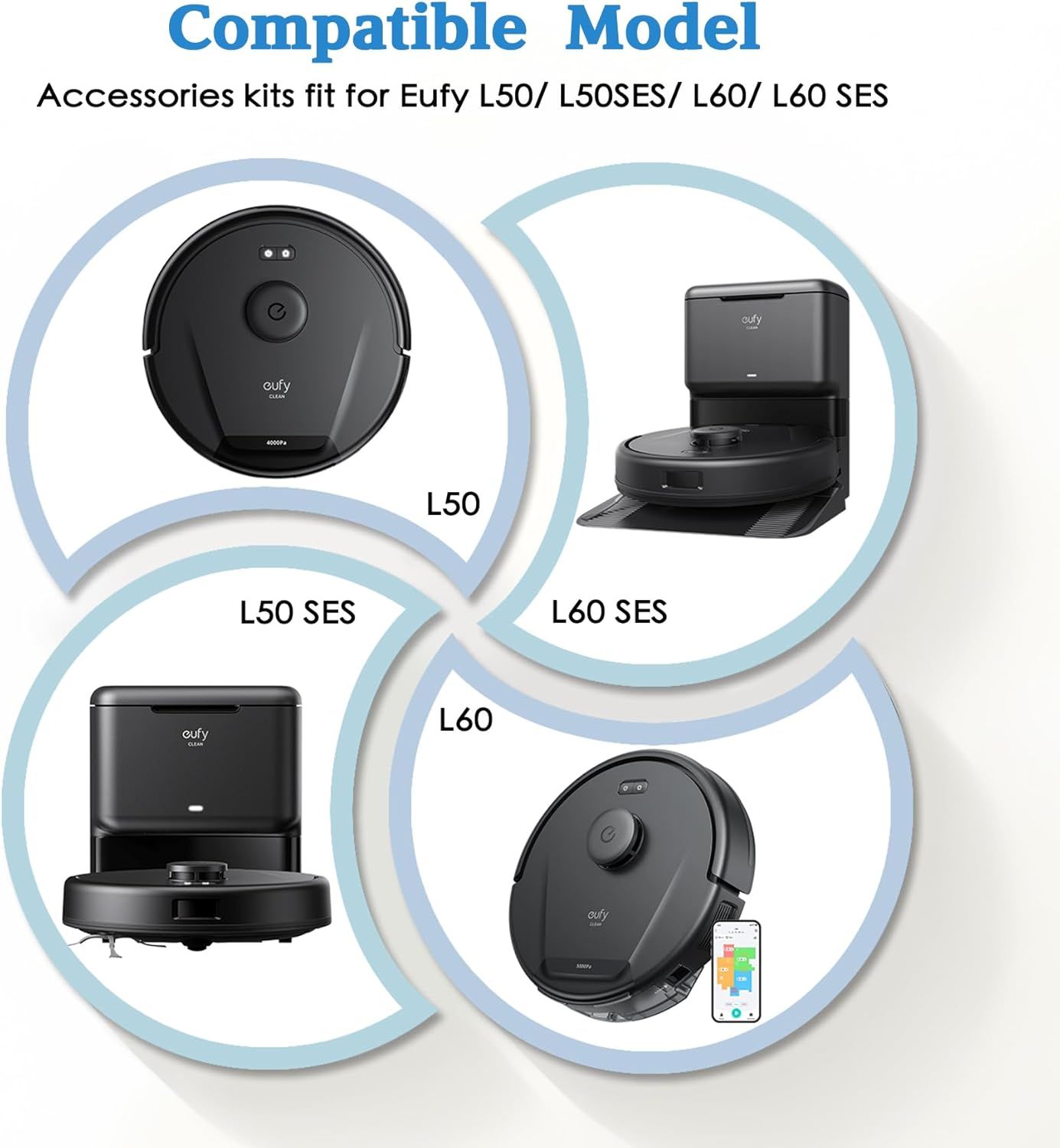 Replacement Parts or euy L60 & L50 Series Robotic Vacuum Cleaner - Quality Accessories or Better Cleaning Perormance - Image 6
