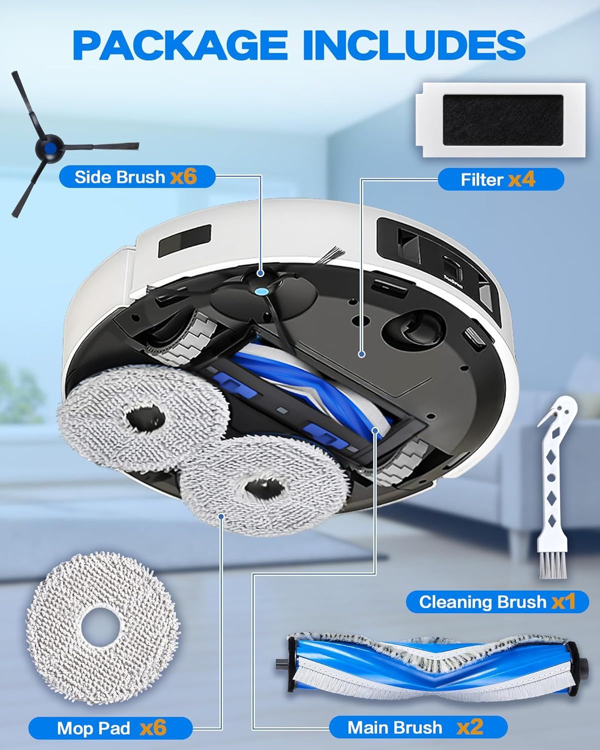 Accessories or ECOVACS DEEBOT T30S/T30S PRO/T30S AI Robot Vacuum, Quality Replacement Parts or Better Cleaning Perormance - Image 5