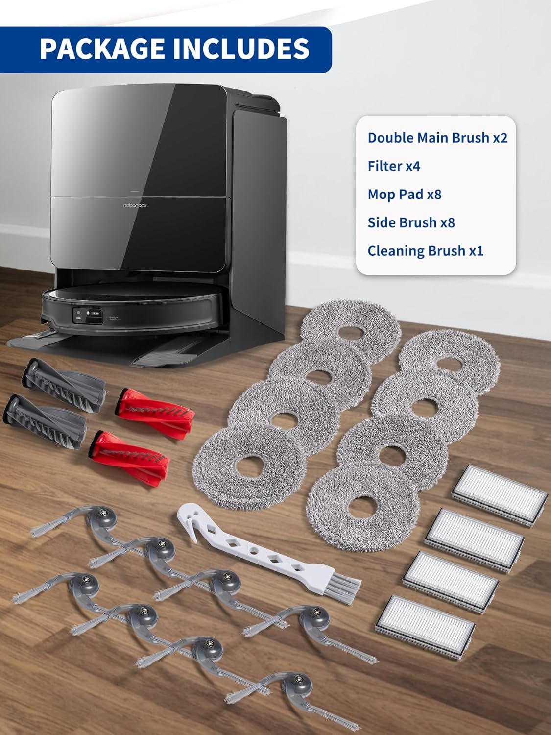 Saros 10R Replacement Parts & Accessories or  Saros 10R Robot Vacuum, 24 Pack Quality Accessories or Better Cleaning Perormance - Image 7