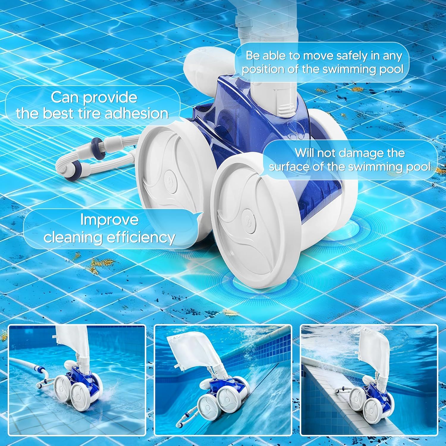Pool Cleaner All Purpose Tire Replacement Part Compatible with Polaris 280 360 180 380 C10 C-10 Pack o 3 - Image 8