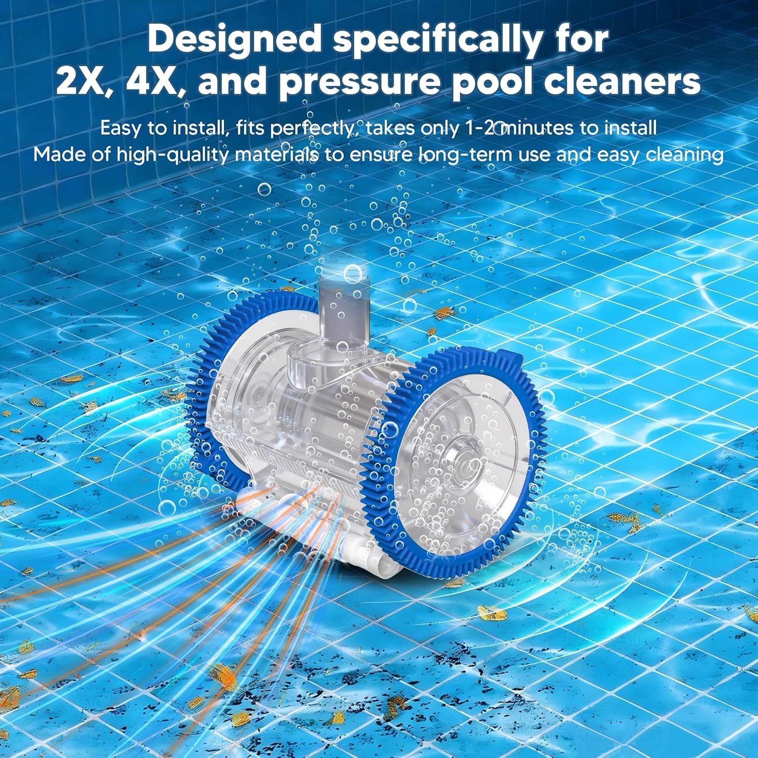 896584000-143 Blue ront Tire Kit with Super Hump Replacement or Haywood Poolvergnuegen Select Pool Cleaners and Perectly Compatible with Hayward Phoenix Cleaners (2 Pack) - Image 5