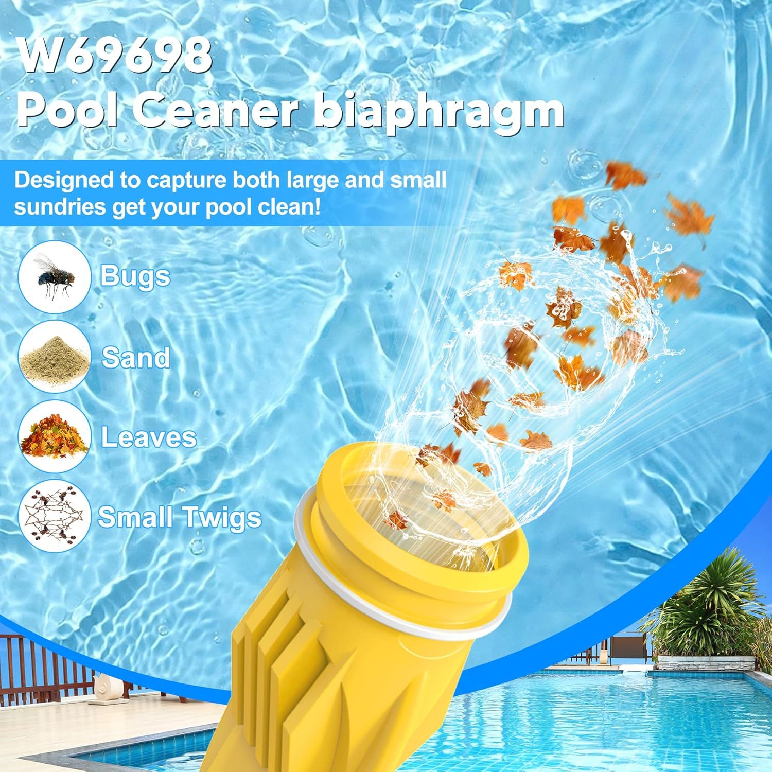 W69698 Pool Cleaner Diaphragm with W81600 Rataining Ring Long-Lie Replacement or Zodiac Baracuda G3 G4 (4 Pack) - Image 6