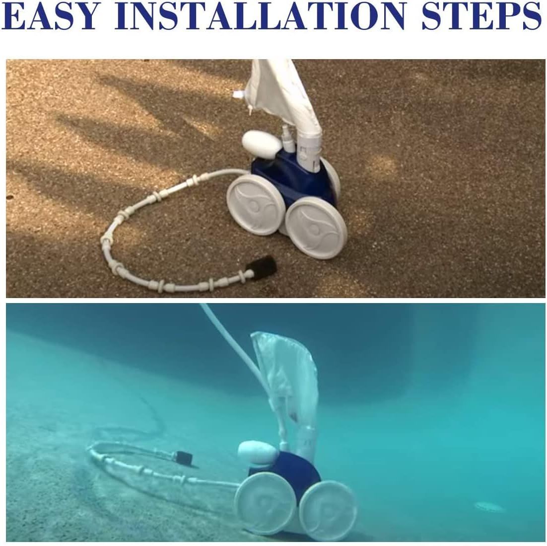 Automatic Pool Cleaner Sweep Hose Complete B5 B-5 Replacement or Zodiac Polaris 280 380 480 180 Pool Cleaner - 2 Pack - Image 6