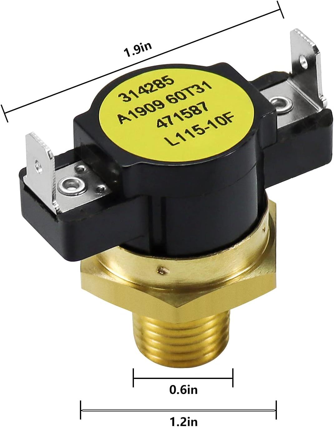 471587 115-degree ahrenheit Hi-Limit Thermostat Replacement or Pentair MiniMax Pool and Spa Heater NT STD 200 250 300 - Image 2