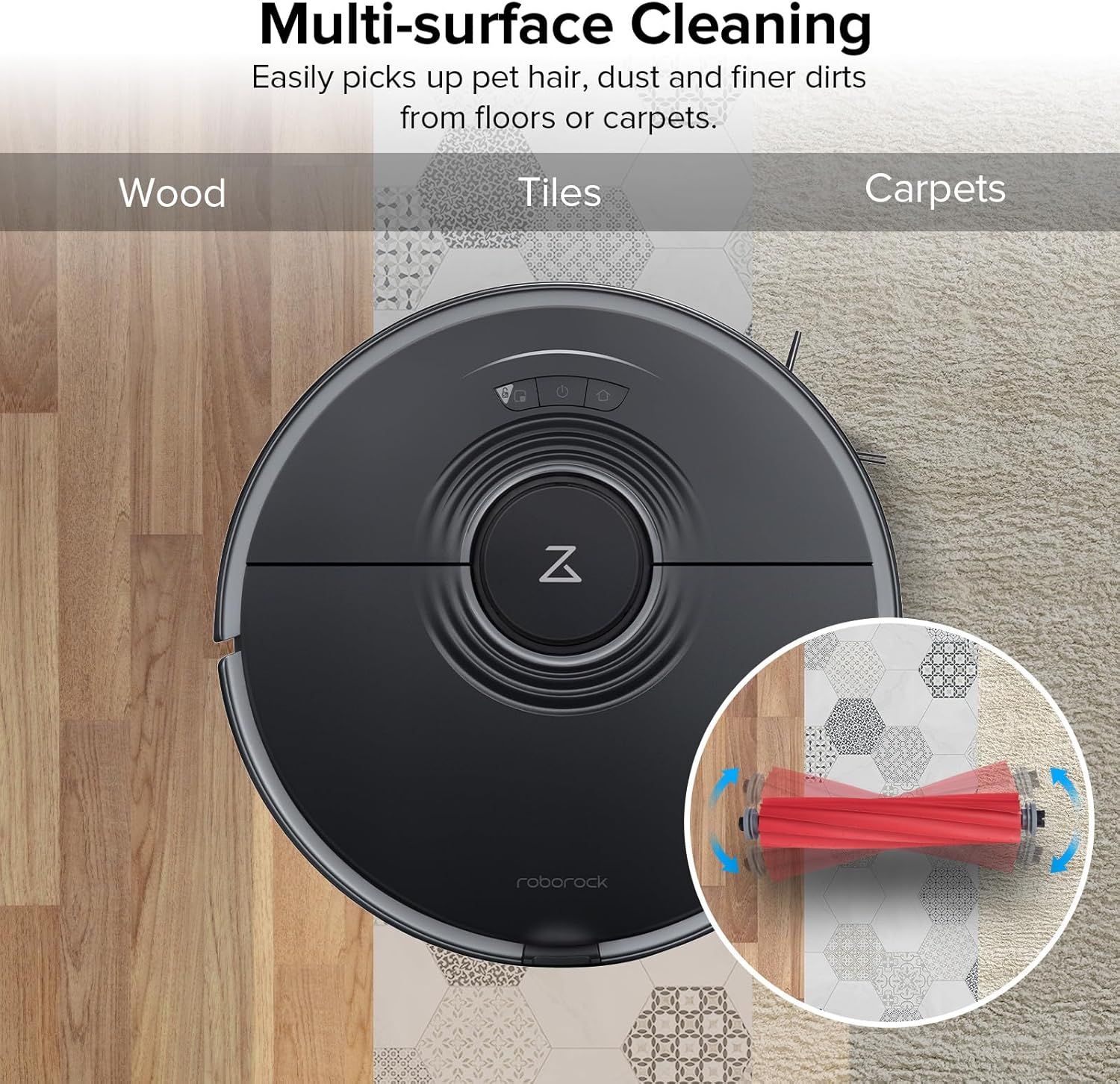 Rubber Main Brush Replacement Q Revo Series, S7 Max Ultra, QV 35A, Q7 Series Robot Vacuum - Image 3