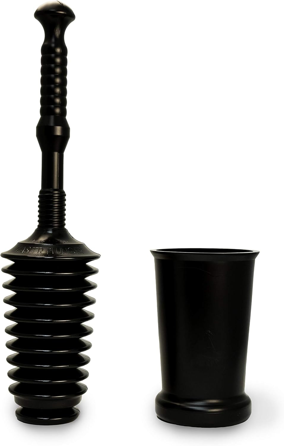 Master Plunger MP500-3TB Heavy Duty Bathroom Toilet Plunger Kit with Tall Bucket. Equipped with Air Release Valve, Black - Image 1