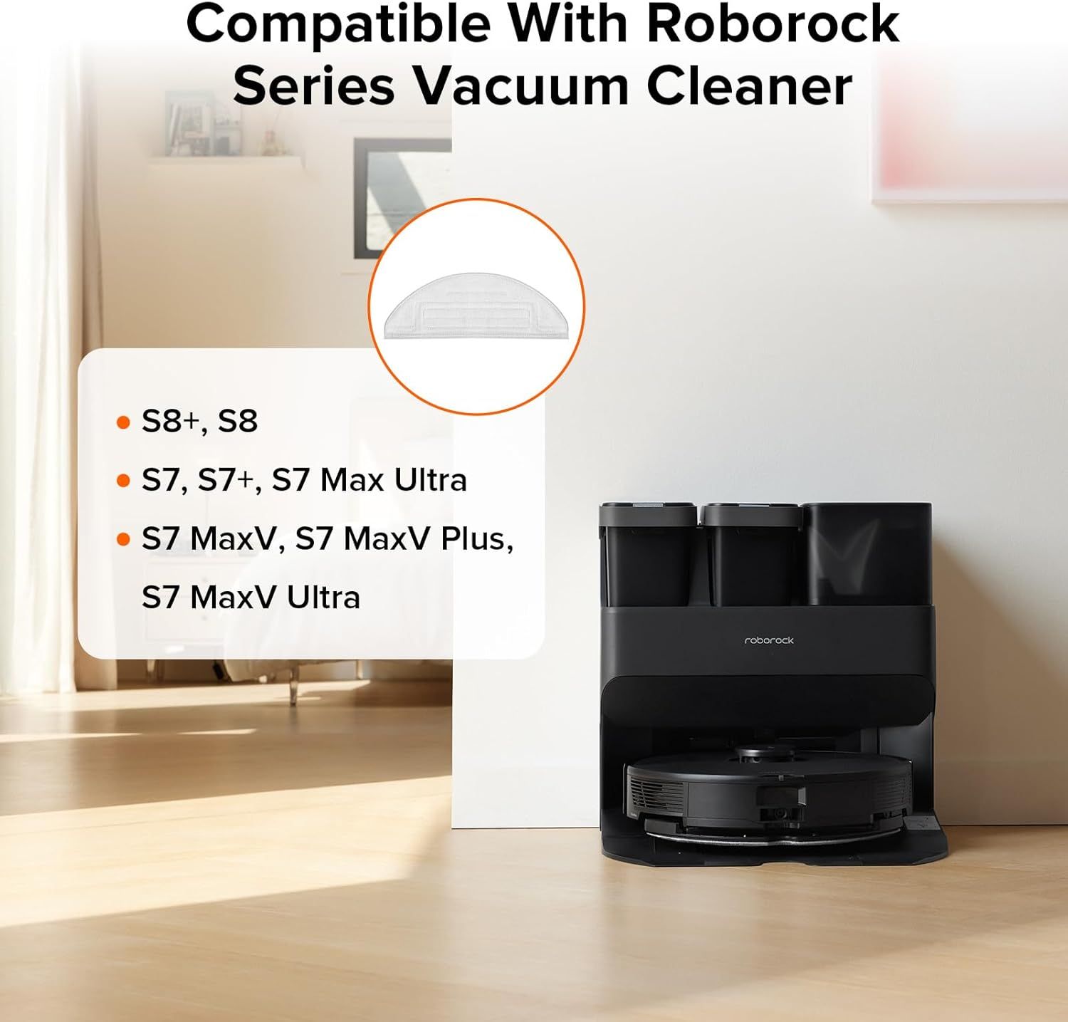 Mop Cloth or S8+ & S8 & S7 MaxV Robot Vacuum (2 Pcs) - Image 2