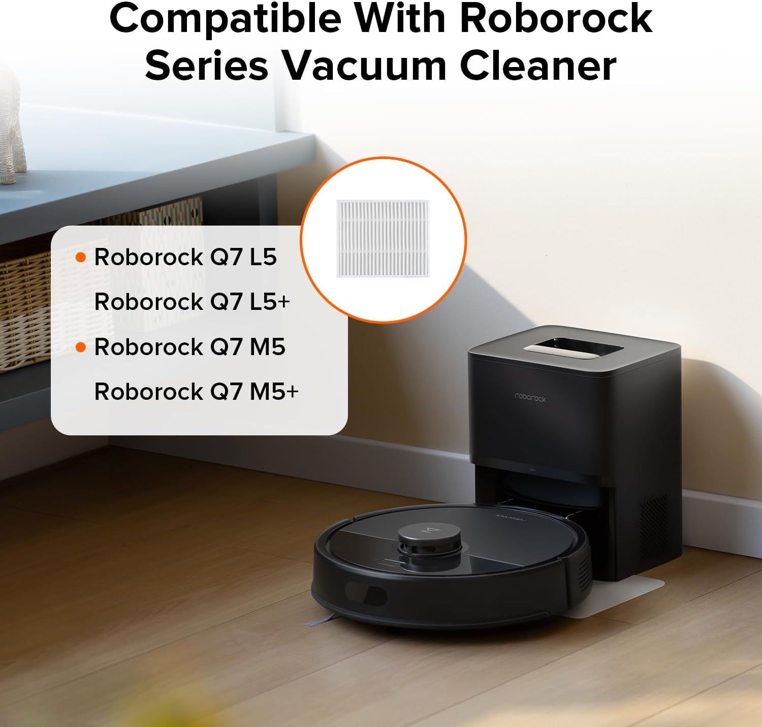 Washable ilter or  Q7 M5, Q7 M5+, Q7 L5, Q7 L5+ Robot Vacuum Cleaners (2Pcs), Replacement Washable ilter or Robotic Vacuum - Image 2