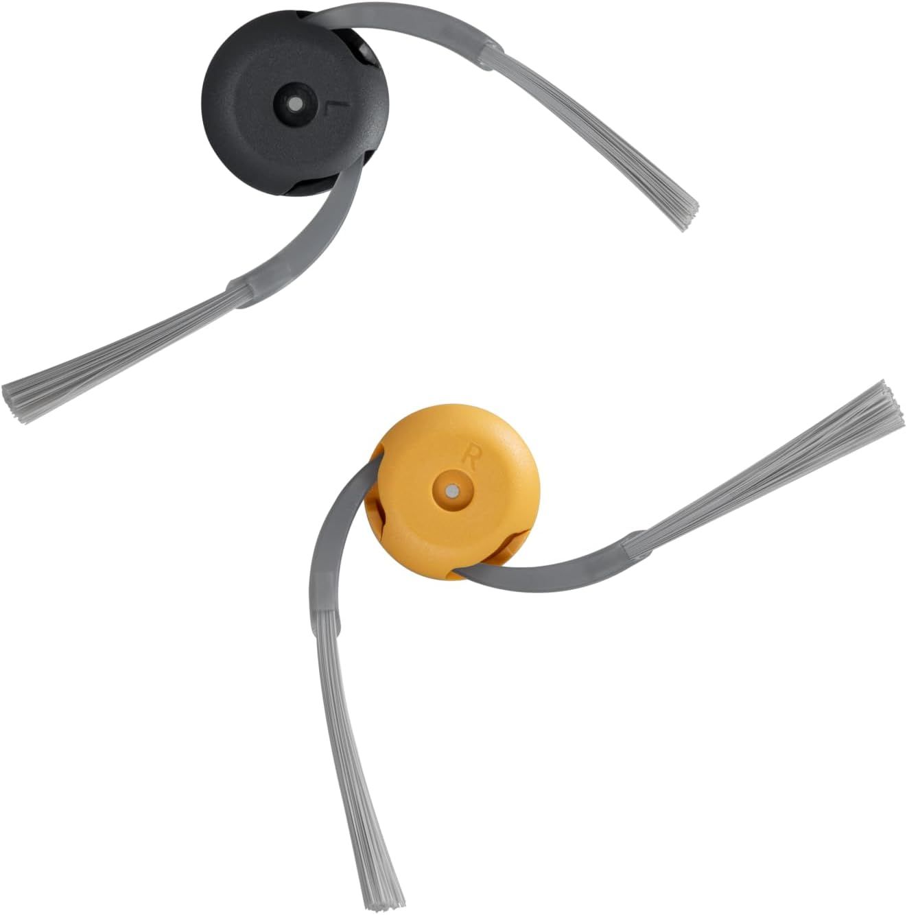 Side Brushes Replacement (2 Pieces) or Qrevo Curv 2 low Robot Vacuum Cleaner, Gray& Yellow - Image 1