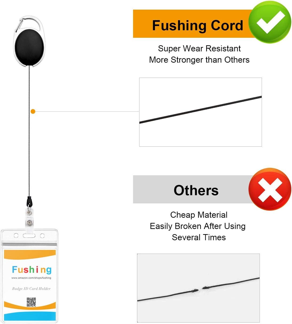20Pcs Retractable ID Badge Holders ID Badge Reels with Clip Retractable Badge Holders or Oice Worker Doctor Nurse (Black) - Image 5