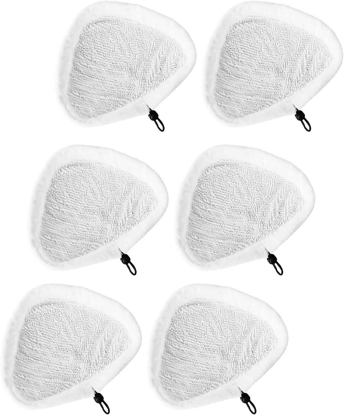 6Pcs Steam Mop Pads,Reusable Washable Microiber Steamer Cleaning Pads Replacement Pads Accessories or Steamboy X5 H2O H20 S302 S001 SKG 1500W Steam Mop - Image 1