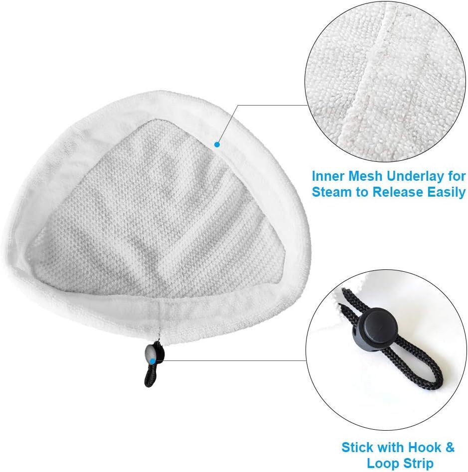 6Pcs Steam Mop Pads,Reusable Washable Microiber Steamer Cleaning Pads Replacement Pads Accessories or Steamboy X5 H2O H20 S302 S001 SKG 1500W Steam Mop - Image 4