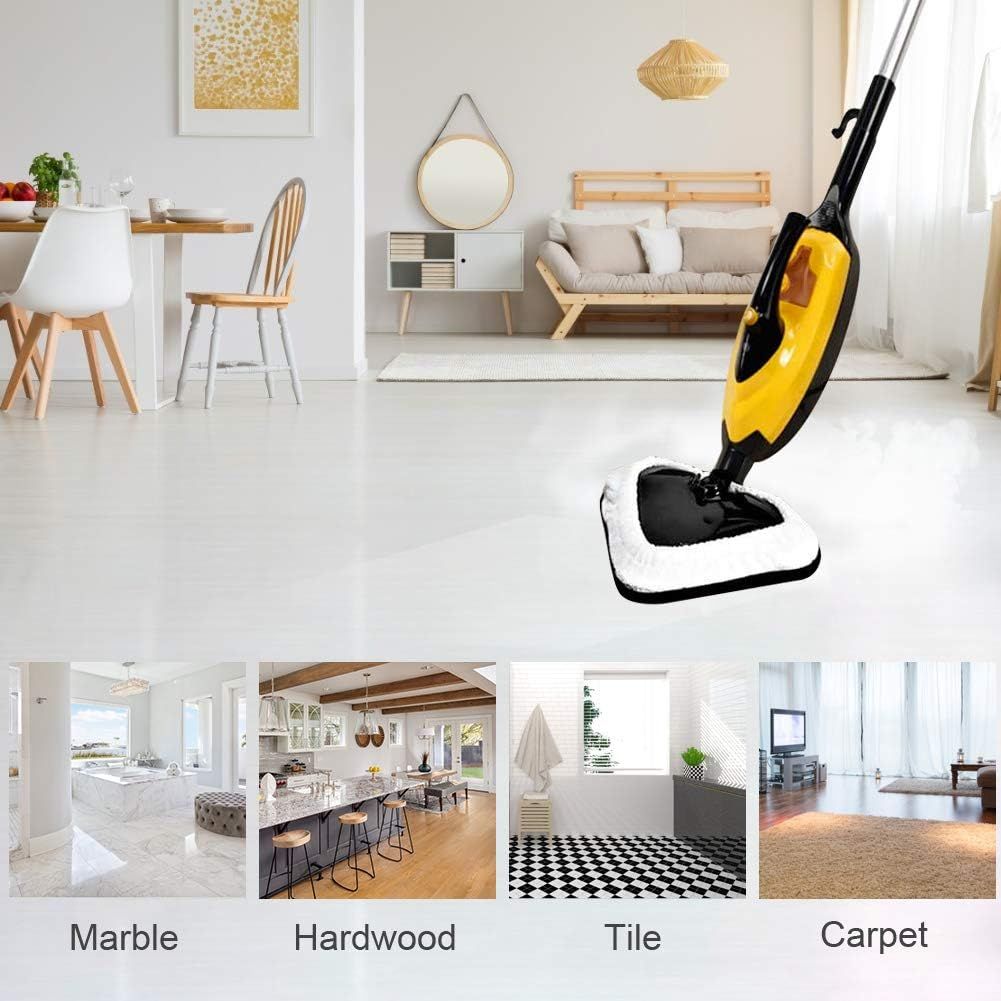 6Pcs Steam Mop Pads,Reusable Washable Microiber Steamer Cleaning Pads Replacement Pads Accessories or Steamboy X5 H2O H20 S302 S001 SKG 1500W Steam Mop - Image 7