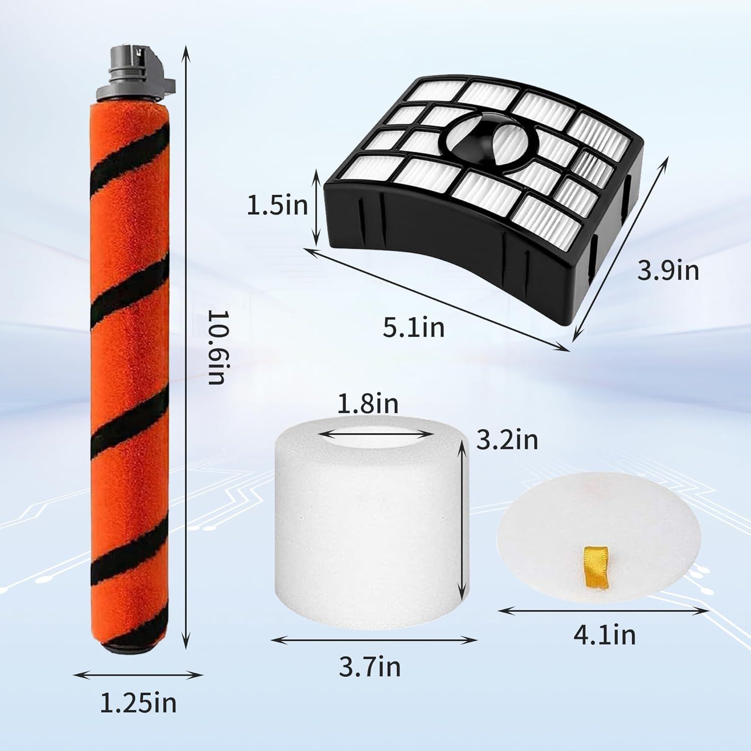 Replacement Brush Roll ilters Compatible with Shark Apex DuoClean AZ1000 AZ1002 AZ1003BRN AX950 AX951 AX952 NV830 NV831 NV835 ZU881 ZU885 Vacuum,Part # 1173T950,X650 and XH650 - Image 3