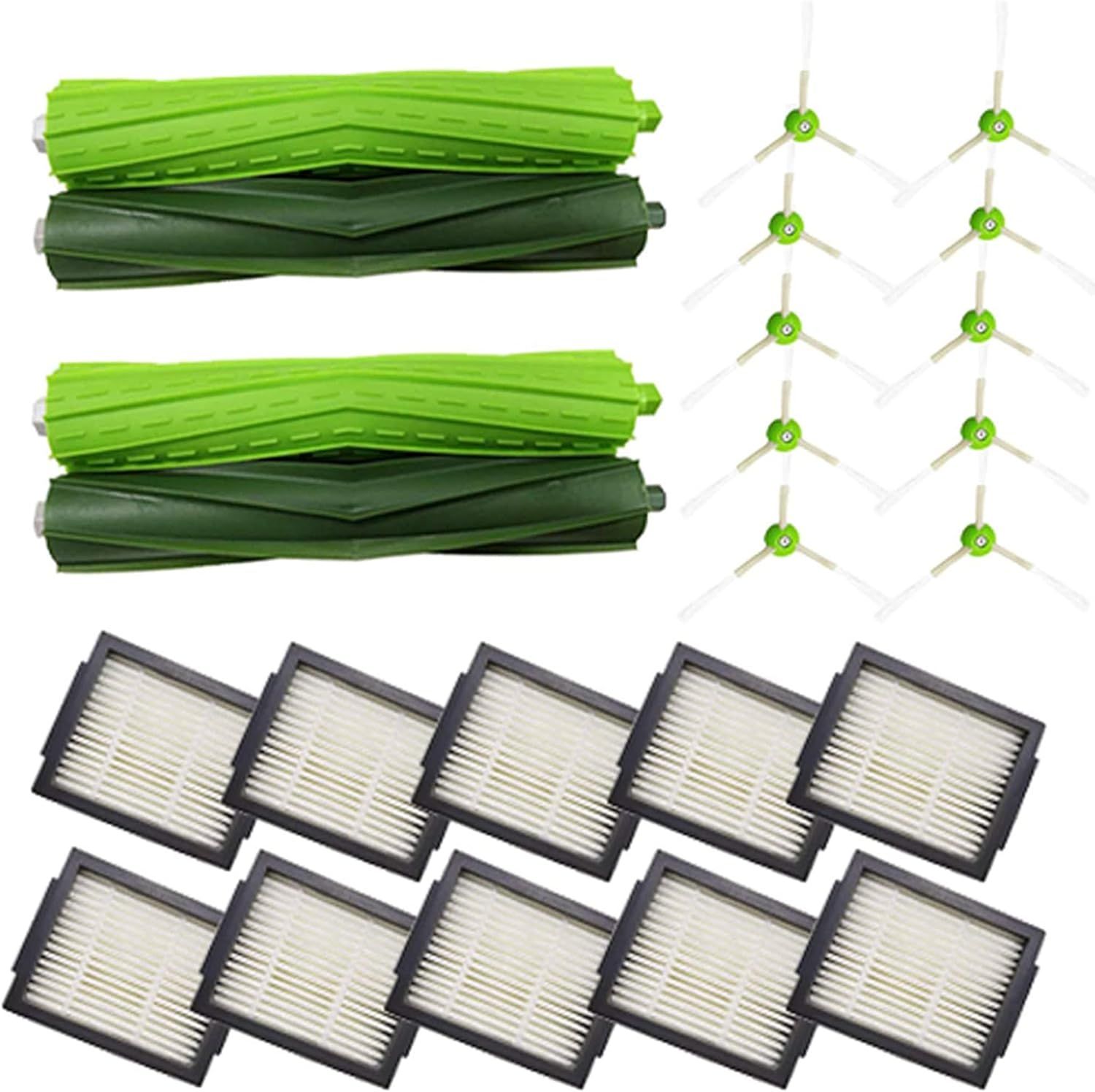 24PK Replacement Parts Kit Compatible with iRobot Roomba E & I & J Series i1 i3 i4 i5 i6 i7 i8 J7 J5 J6 J8 J9 Plus E5 E6 Vacuum,Including 2 Main Brushes & 10 ilters & 10 Side Brushes - Image 1