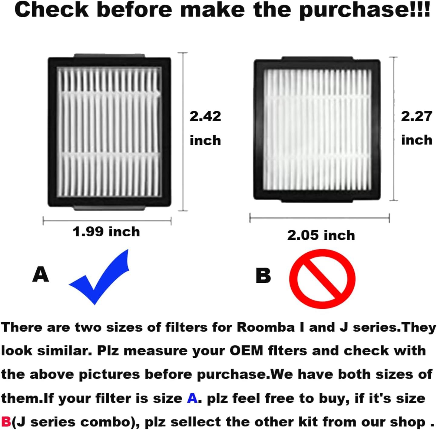 24PK Replacement Parts Kit Compatible with iRobot Roomba E & I & J Series i1 i3 i4 i5 i6 i7 i8 J7 J5 J6 J8 J9 Plus E5 E6 Vacuum,Including 2 Main Brushes & 10 ilters & 10 Side Brushes - Image 2