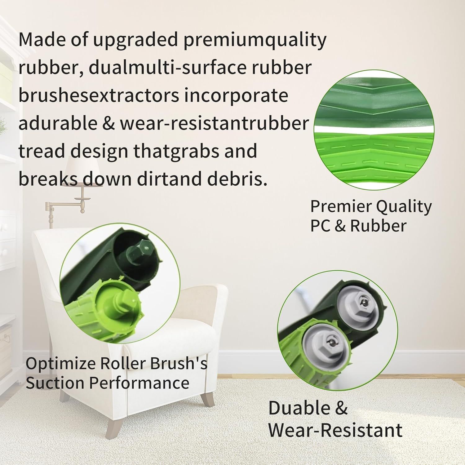24PK Replacement Parts Kit Compatible with iRobot Roomba E & I & J Series i1 i3 i4 i5 i6 i7 i8 J7 J5 J6 J8 J9 Plus E5 E6 Vacuum,Including 2 Main Brushes & 10 ilters & 10 Side Brushes - Image 3